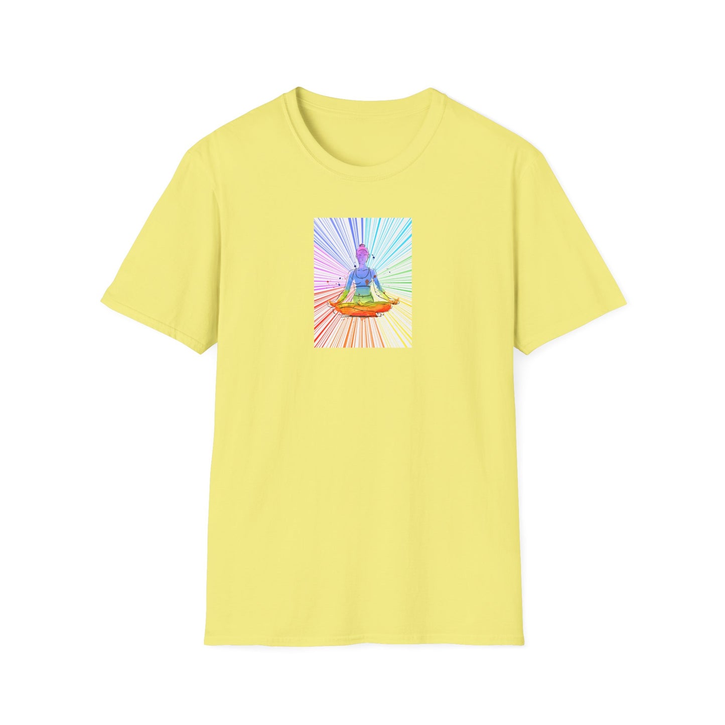 Fractal Rainbow Yoga Unisex Softstyle T-Shirt