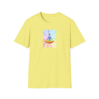 Fractal Rainbow Yoga Unisex Softstyle T-Shirt