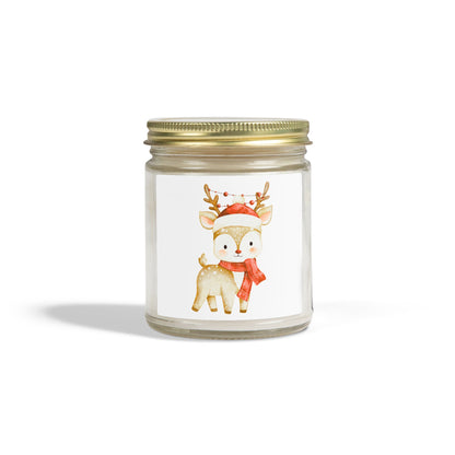Reindeer Scented Candles, Coconut Apricot Wax (4oz, 9oz)