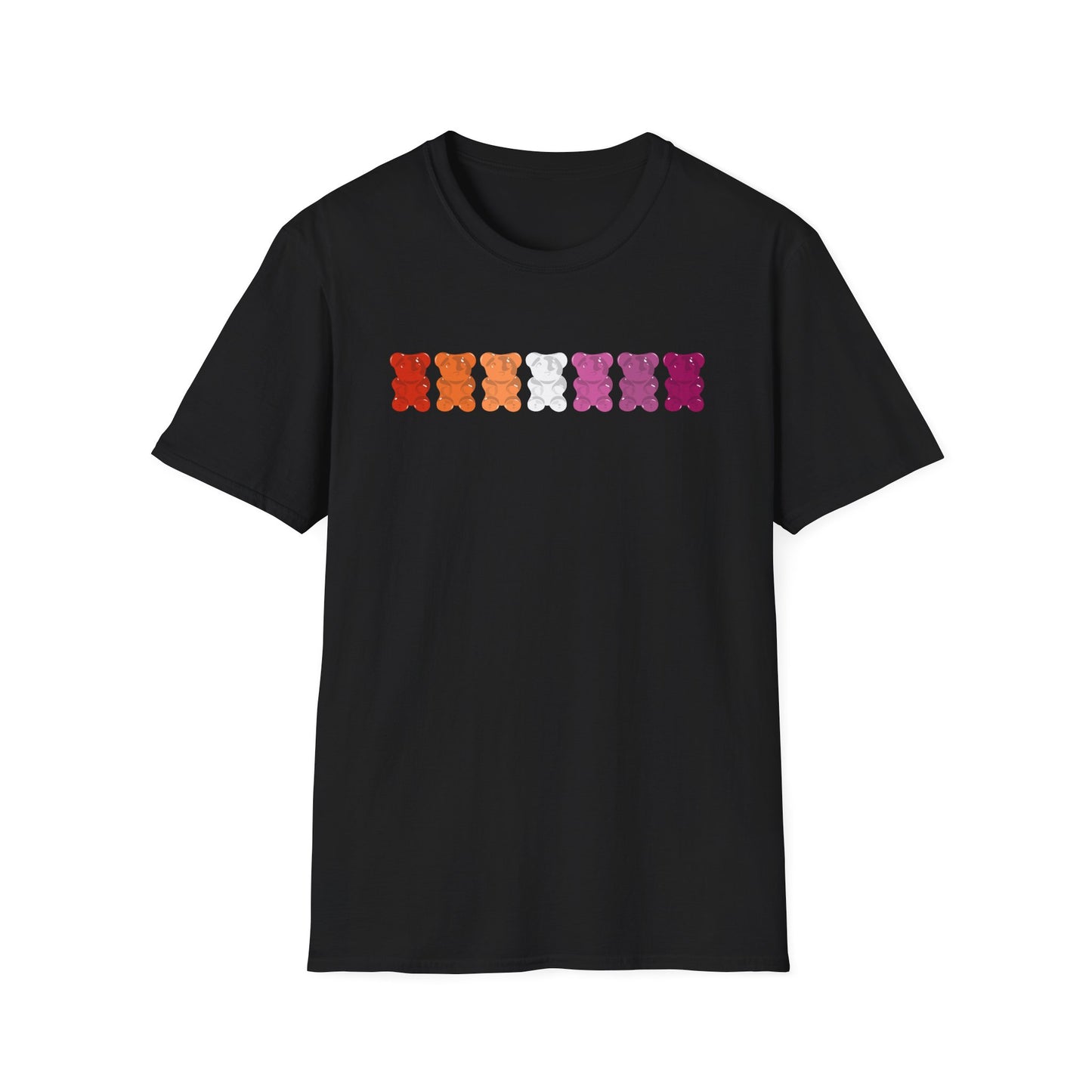 Lesbian Pride Gummy Bears Unisex Softstyle T-Shirt