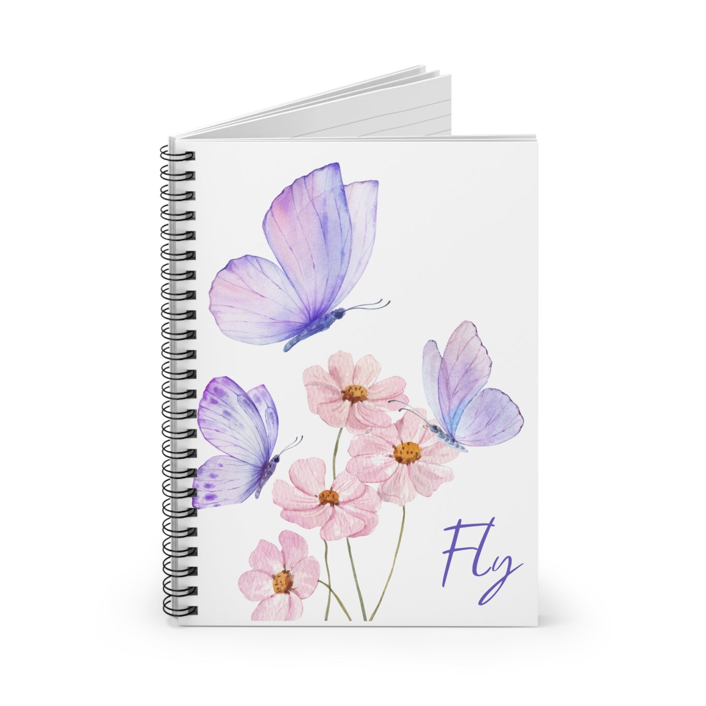 Butterfly Fly Spiral Notebook - Ruled Line