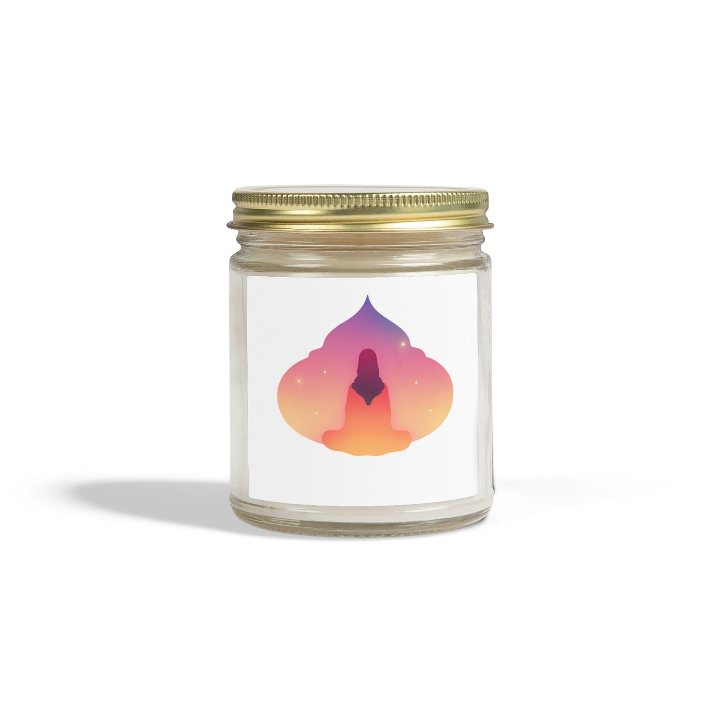 Yoga Sunset Meditation Scented Candles, Coconut Apricot Wax (4oz, 9oz)
