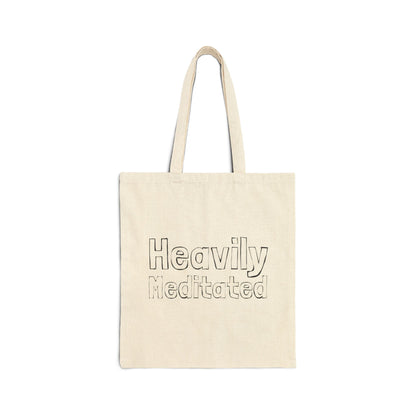 Heavily Meditated Cotton Canvas Tote Bag