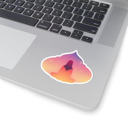 Yoga Sunset Meditation Kiss-Cut Stickers