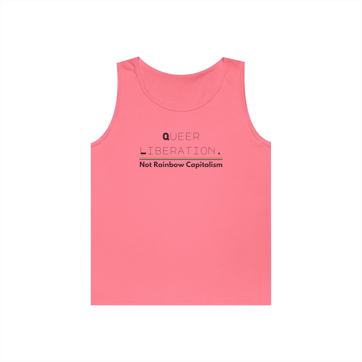Queer Liberation Not Rainbow Capitalism Unisex Heavy Cotton Tank Top