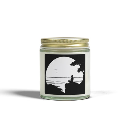 Lakeside Meditation Scented Candles, Coconut Apricot Wax (4oz, 9oz)