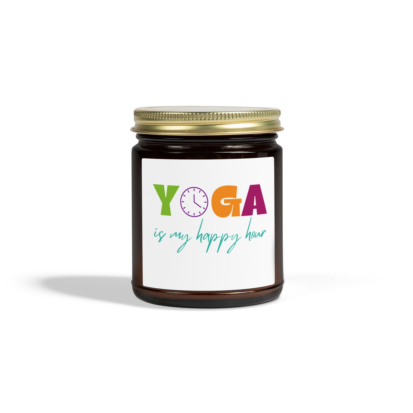 Yoga is my Happy Hour Scented Candles, Coconut Apricot Wax (4oz, 9oz)