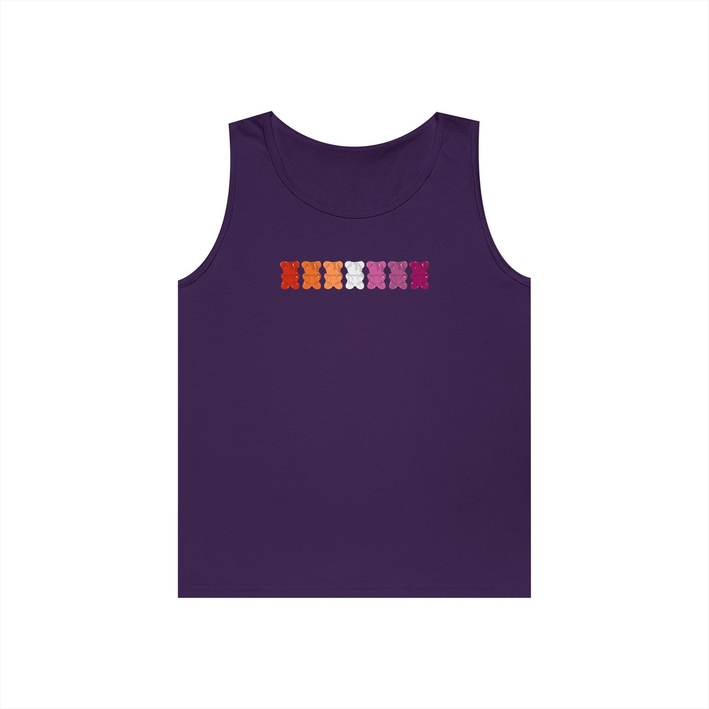 Lesbian Pride Gummy Bears Unisex Heavy Cotton Tank Top