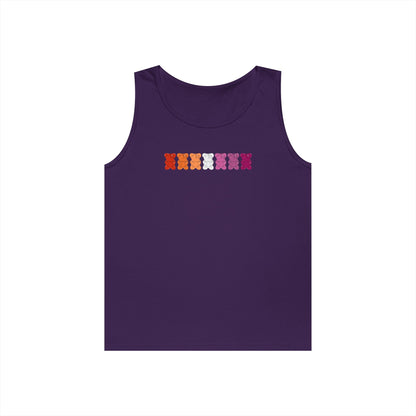 Lesbian Pride Gummy Bears Unisex Heavy Cotton Tank Top