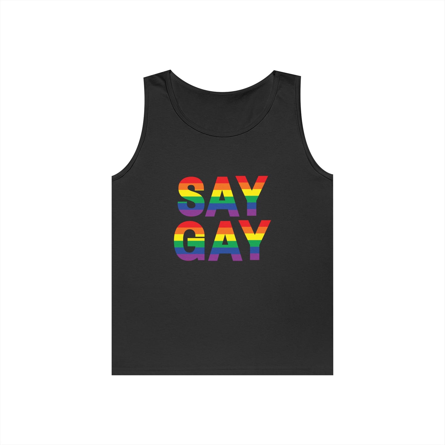 Say Gay Unisex Heavy Cotton Tank Top