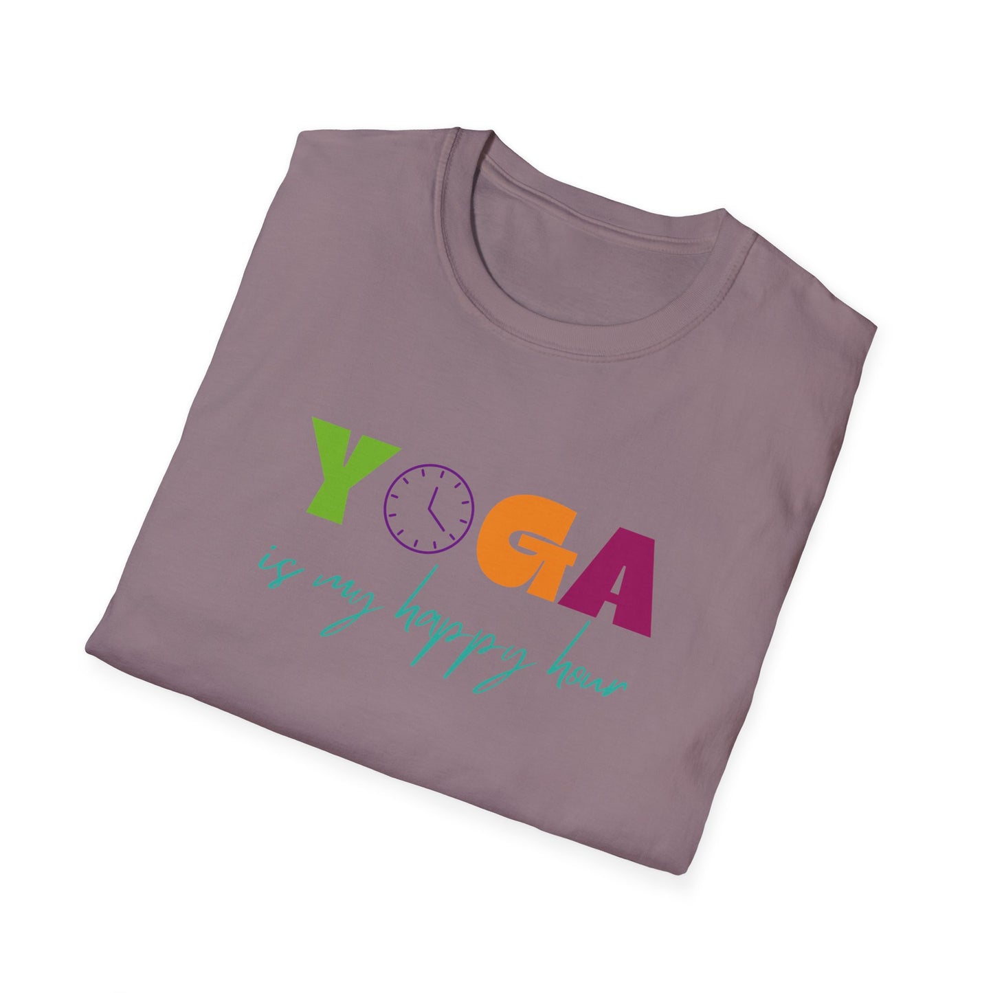 Yoga Is My Happy Hour Unisex Softstyle T-Shirt