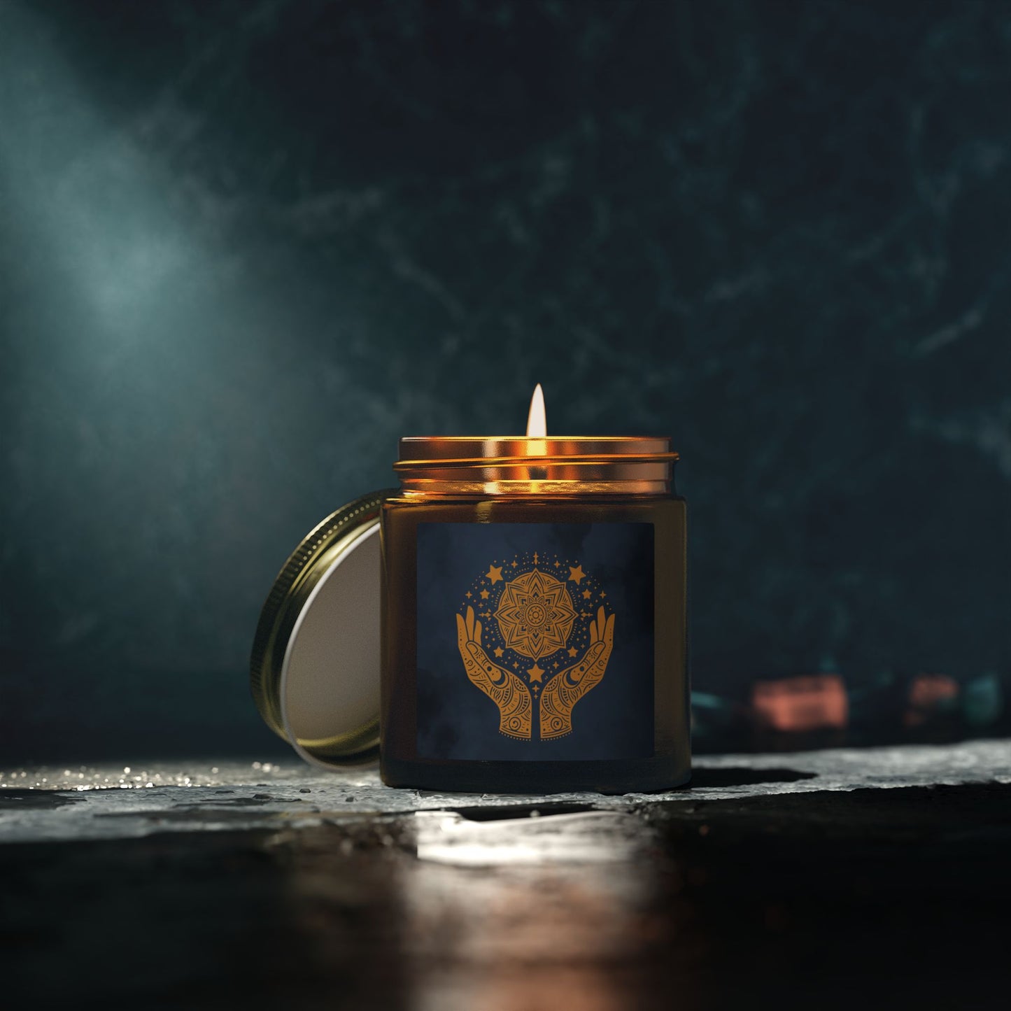 Cosmic Comforts Scented Candles, Coconut Apricot Wax (4oz, 9oz)