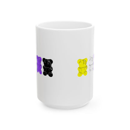 Nonbinary Pride Gummy Bears Coffee Mug (11oz/15oz)