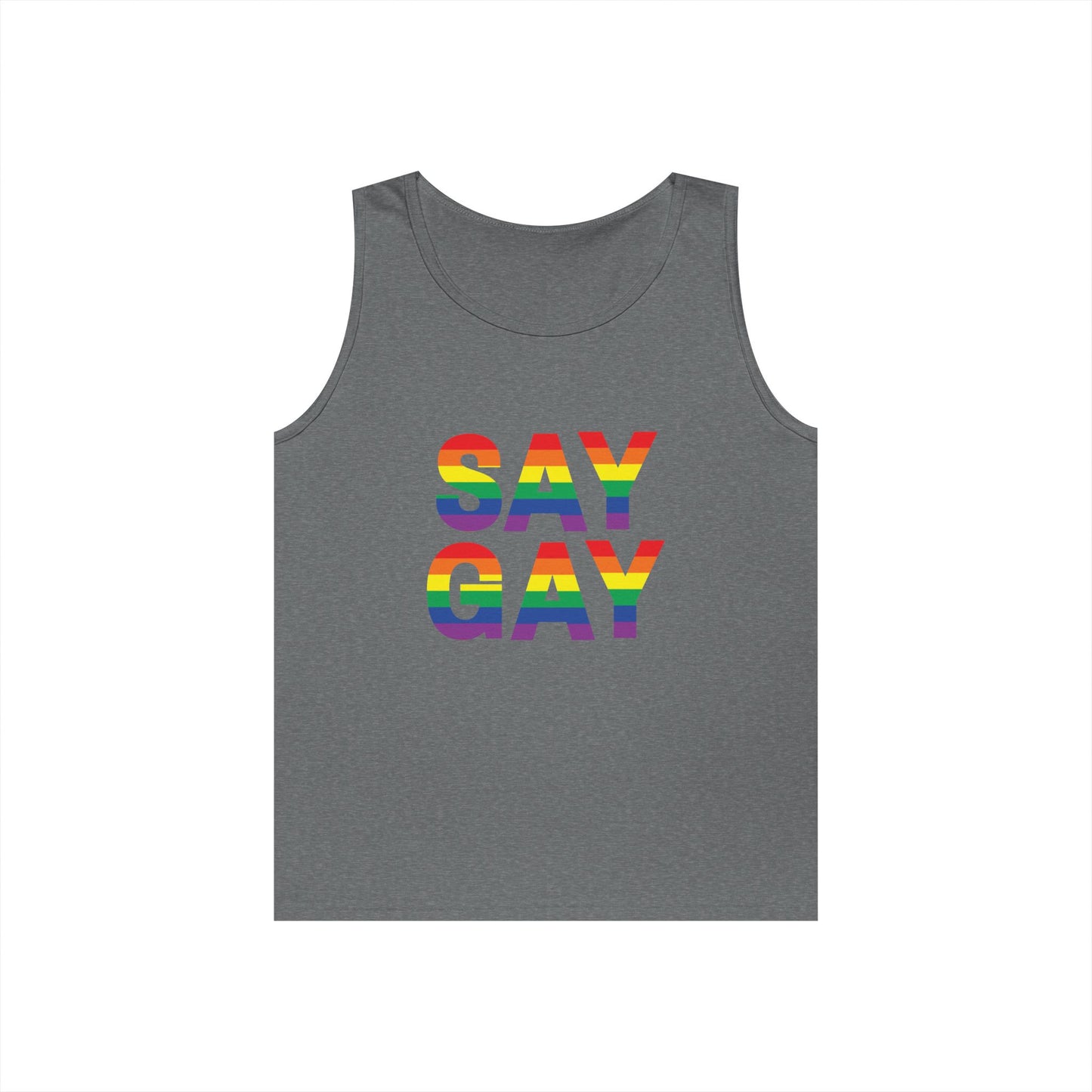Say Gay Unisex Heavy Cotton Tank Top