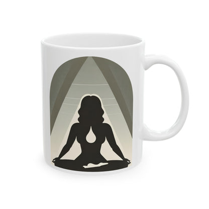 Heart of Yoga Ceramic Mug, (11oz, 15oz)