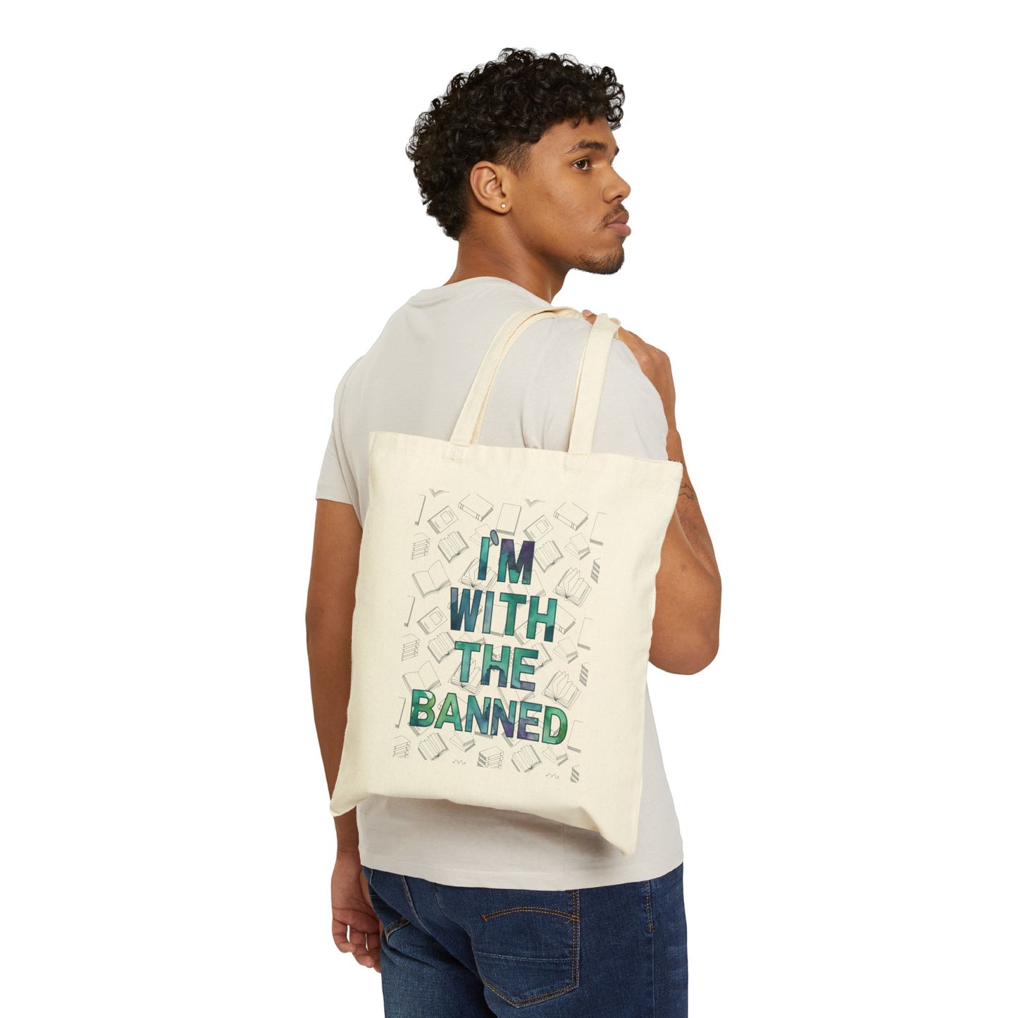 I'm With The Banned Cotton Canvas Tote Bag