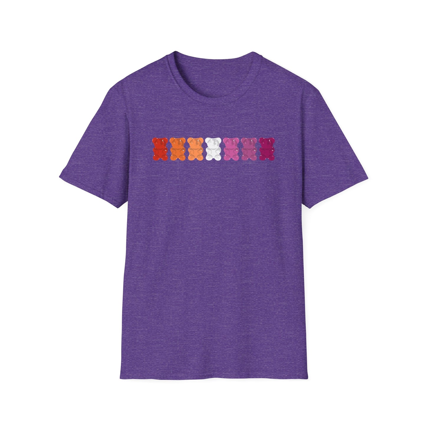 Lesbian Pride Gummy Bears Unisex Softstyle T-Shirt