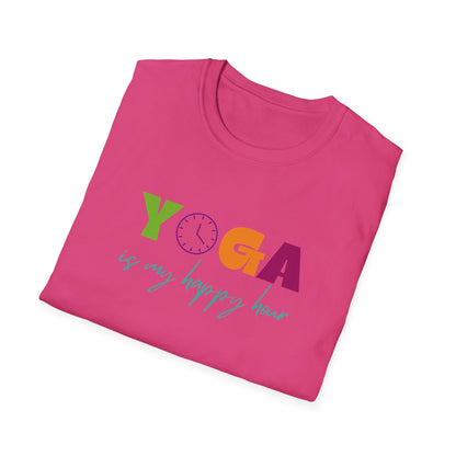 Yoga Is My Happy Hour Unisex Softstyle T-Shirt