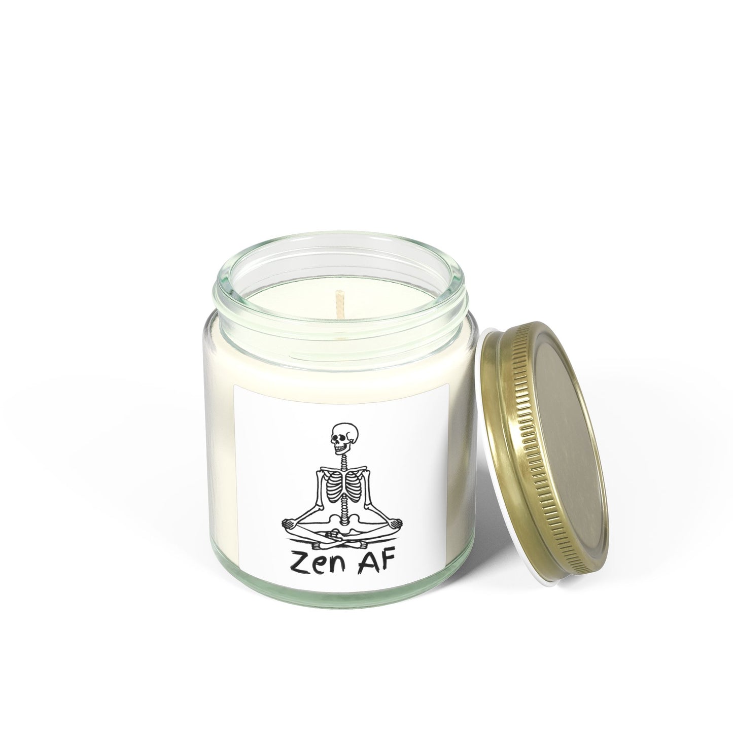 Zen AF Scented Candles, Coconut Apricot Wax (4oz, 9oz)