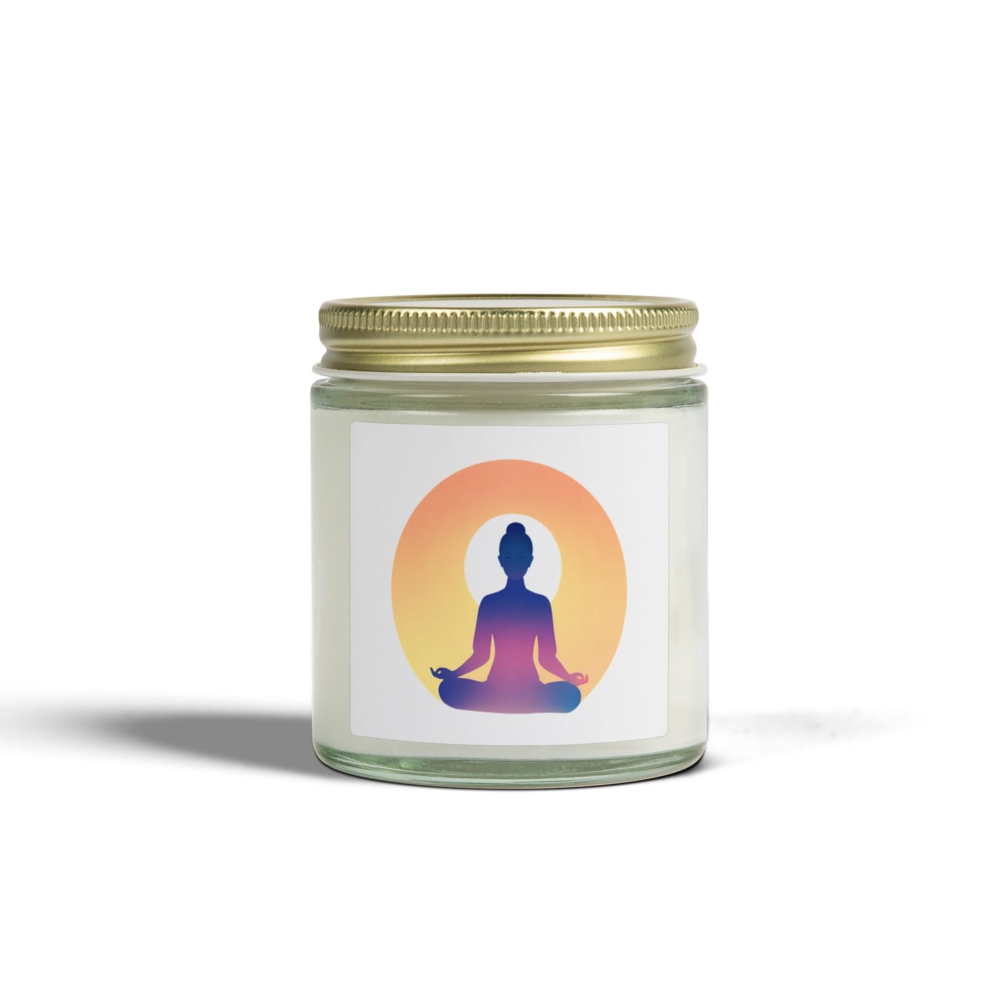 Yoga Sun Meditation Scented Candles, Coconut Apricot Wax (4oz, 9oz)