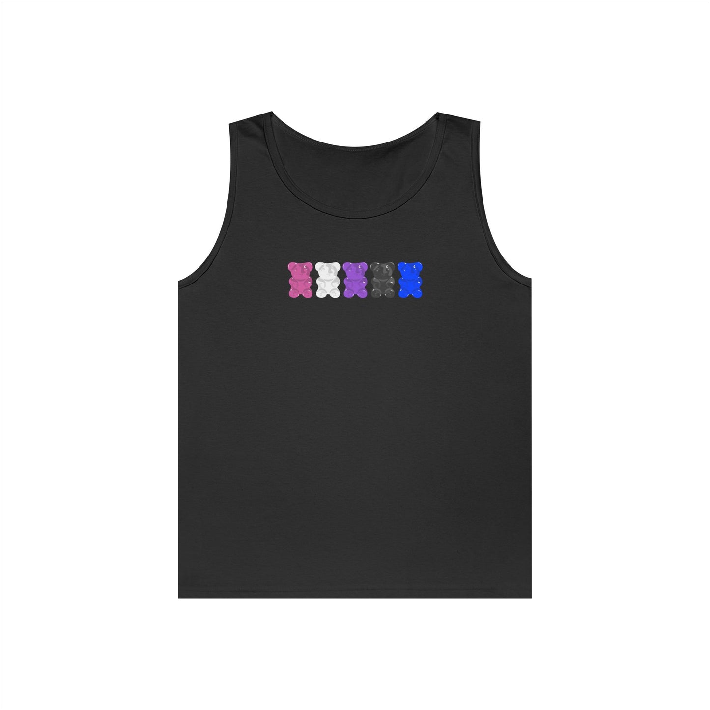 Genderfluid Pride Gummy Bears Unisex Heavy Cotton Tank Top