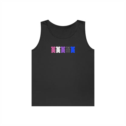 Genderfluid Pride Gummy Bears Unisex Heavy Cotton Tank Top