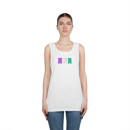 Genderqueer Pride Gummy Bears Unisex Heavy Cotton Tank Top