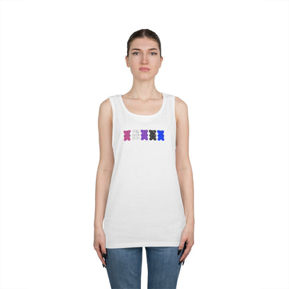Genderfluid Pride Gummy Bears Unisex Heavy Cotton Tank Top