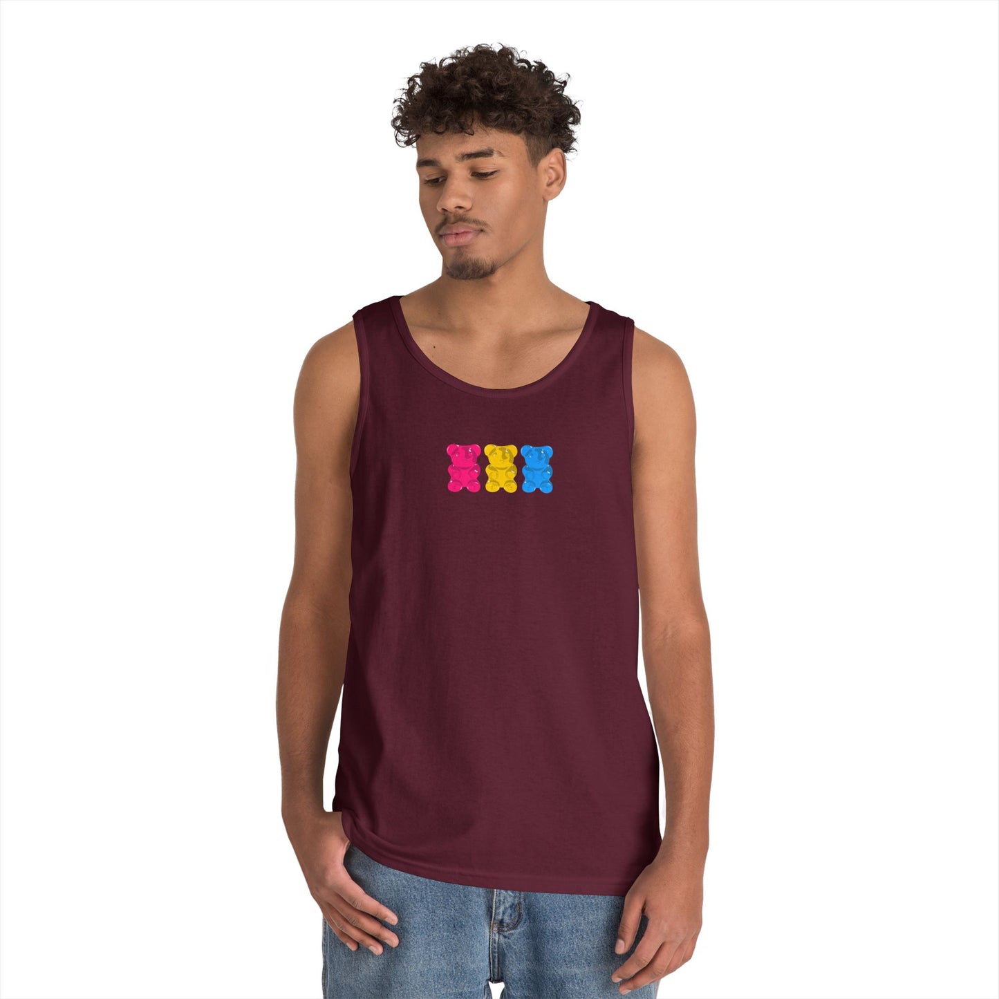 Pansexual Pride Gummy Bears Unisex Heavy Cotton Tank Top