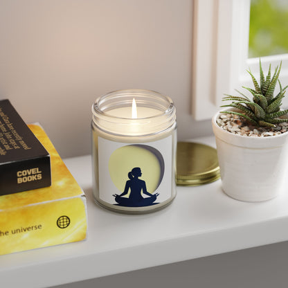 Yoga Moon Meditation Scented Candles, Coconut Apricot Wax (4oz, 9oz)