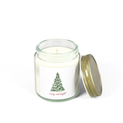 Merry and Bright Scented Candles, Coconut Apricot Wax (4oz, 9oz)