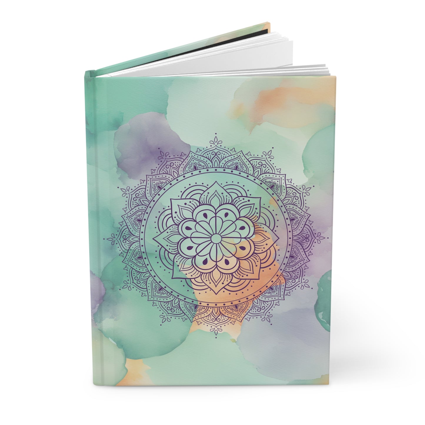 Watercolor Mandala Yoga Hardcover Journal Matte