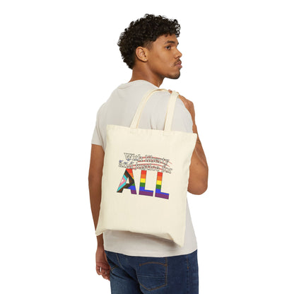 With Liberty And Justice for ALL Pride Canvas Tote