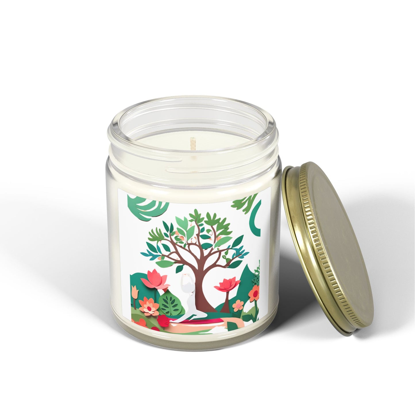 Garden of Mindfulness Scented Candles, Coconut Apricot Wax (4oz, 9oz)