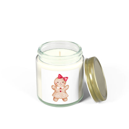 Gingerbread Girl Scented Candles, Coconut Apricot Wax (4oz, 9oz)