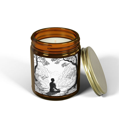 Forest Meditation Scented Candles, Coconut Apricot Wax (4oz, 9oz)