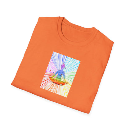 Fractal Rainbow Yoga Unisex Softstyle T-Shirt