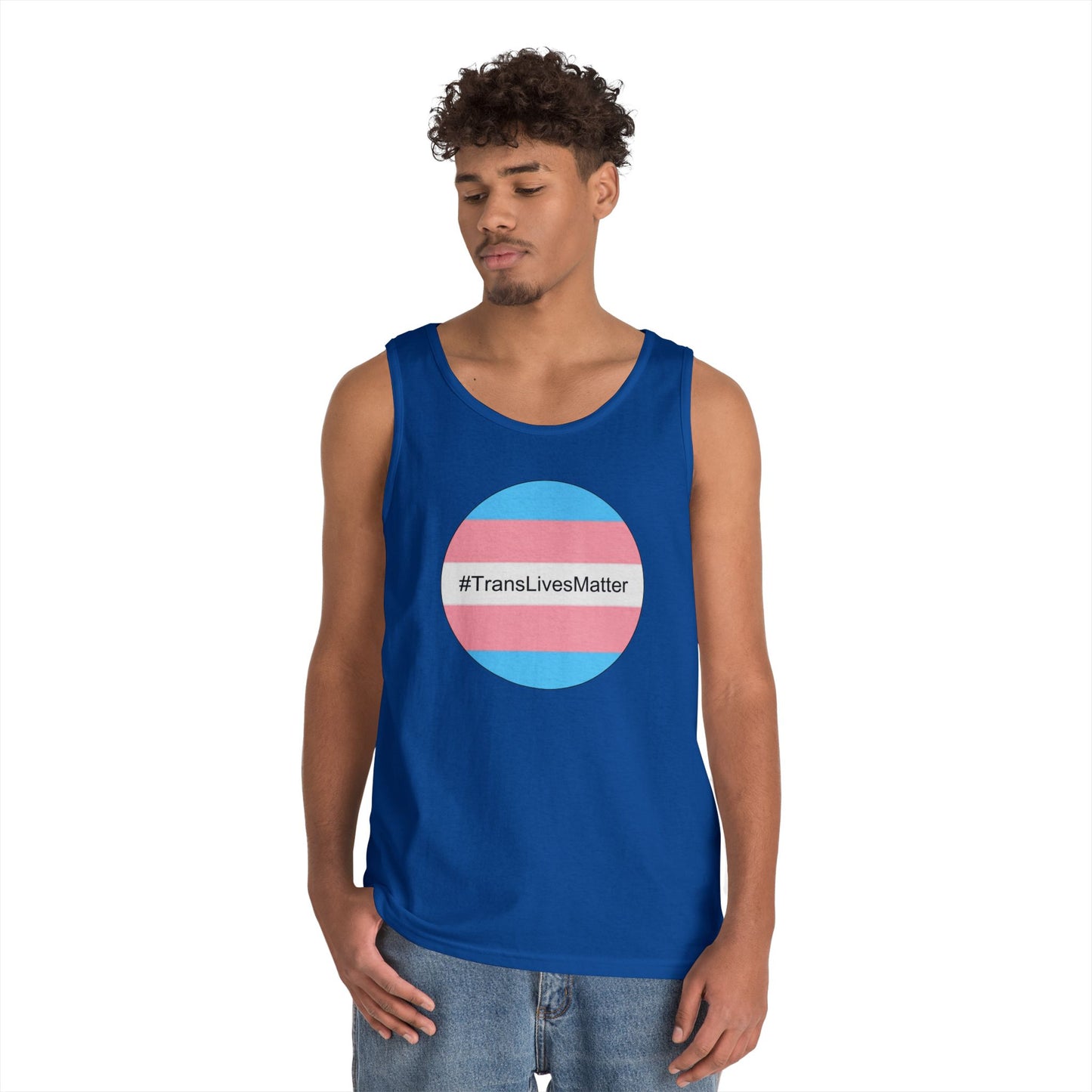 Trans Lives Matter Unisex Heavy Cotton Tank Top