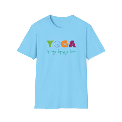 Yoga Is My Happy Hour Unisex Softstyle T-Shirt