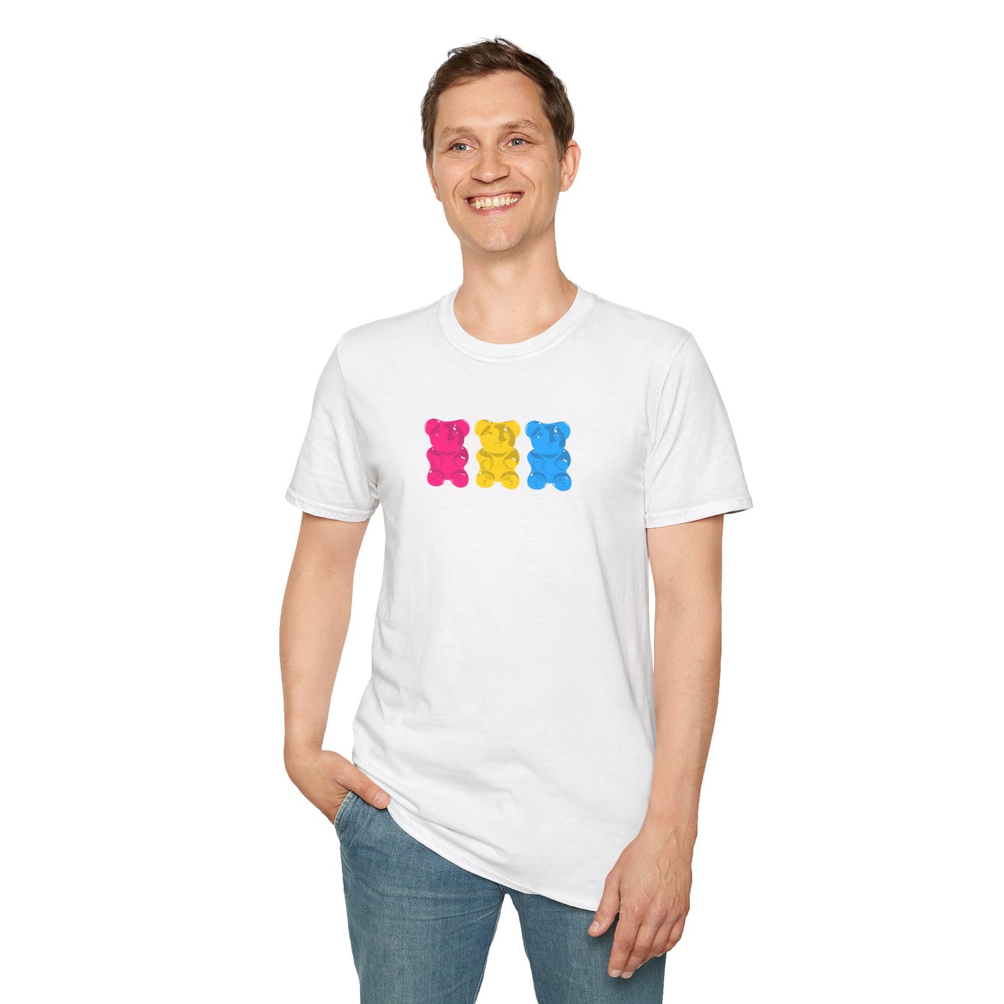 Pansexual Pride Gummy Bears Unisex Softstyle T-Shirt
