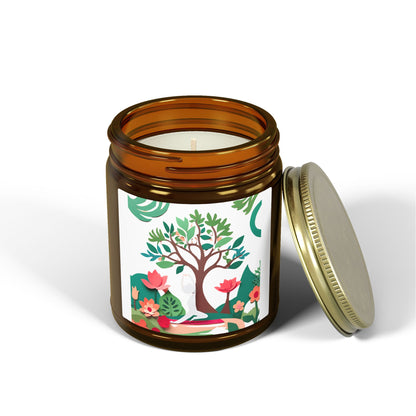 Garden of Mindfulness Scented Candles, Coconut Apricot Wax (4oz, 9oz)