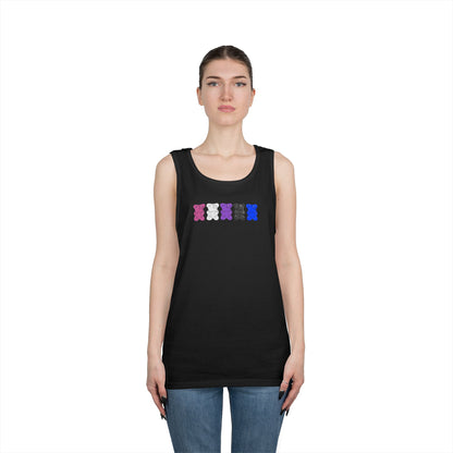 Genderfluid Pride Gummy Bears Unisex Heavy Cotton Tank Top