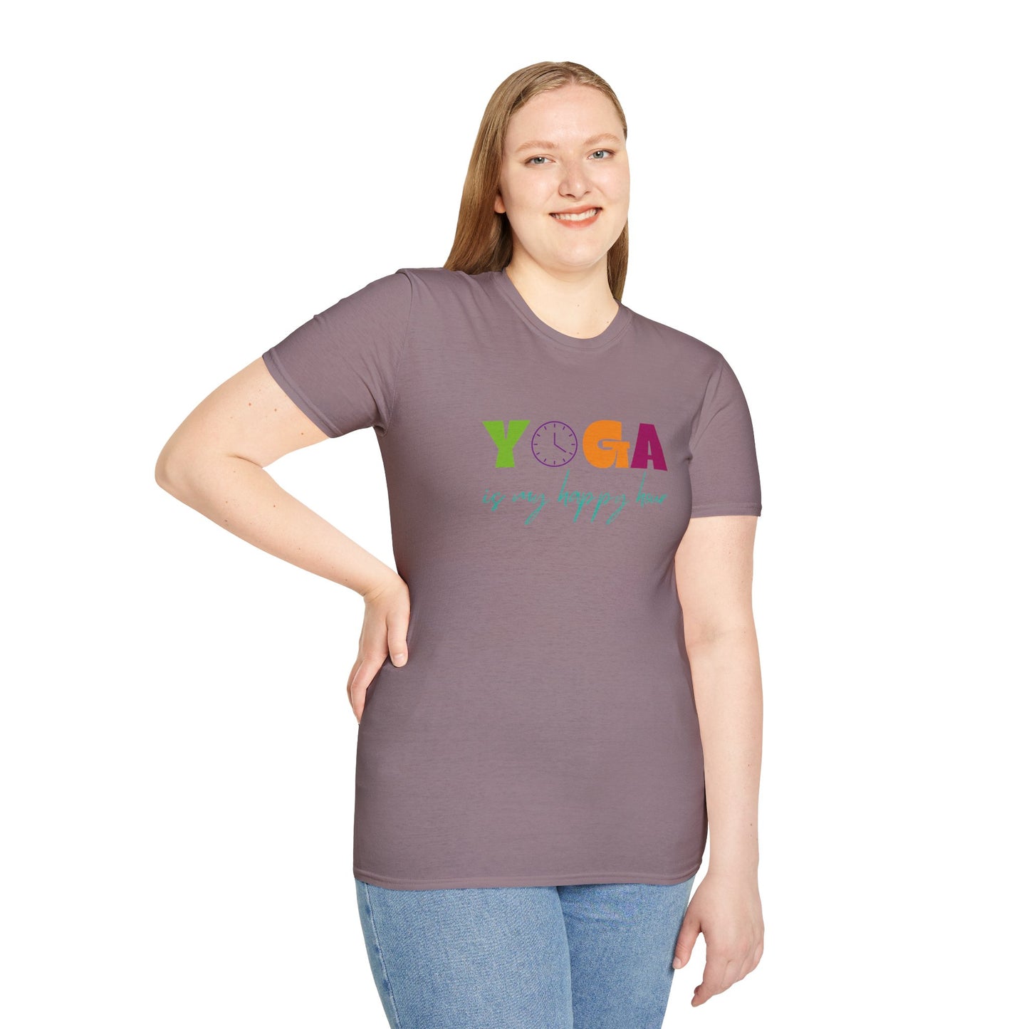 Yoga Is My Happy Hour Unisex Softstyle T-Shirt