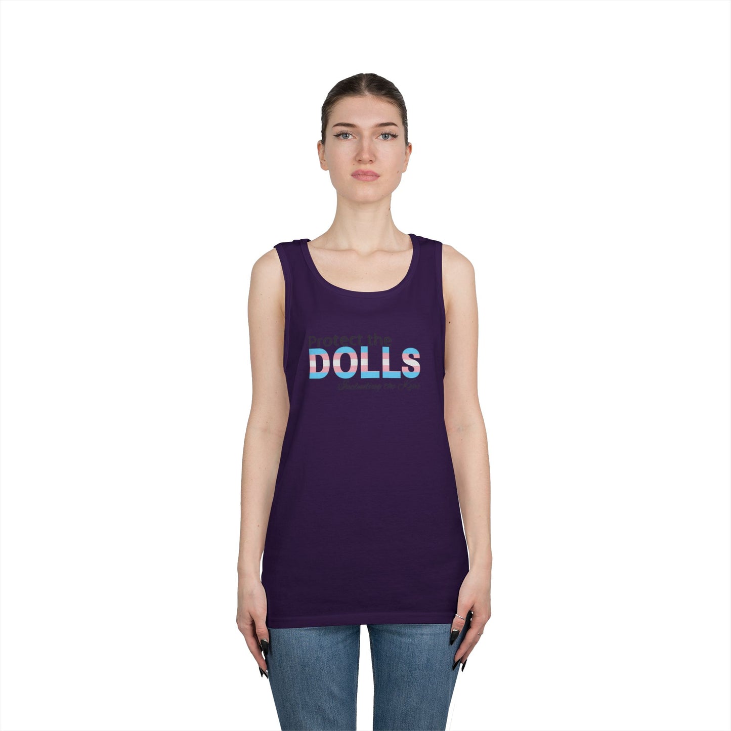 Protect the Dolls Including the Kens Unisex Heavy Cotton Tank Top