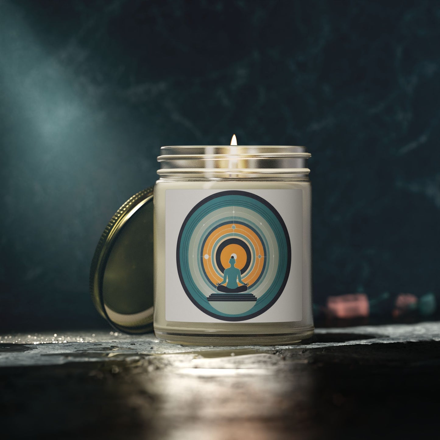 Circle of Meditation Scented Candles, Coconut Apricot Wax (4oz, 9oz)