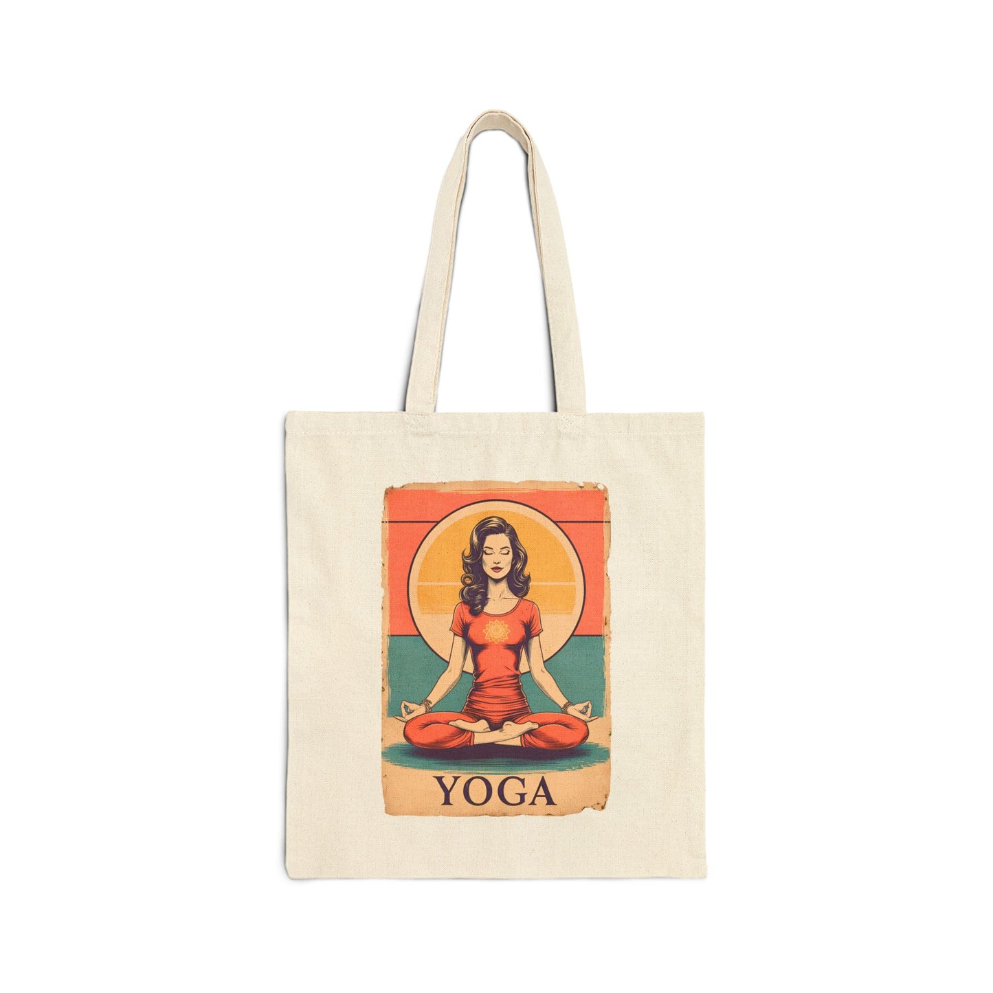 Yoga Girl Cotton Canvas Tote Bag
