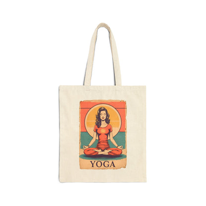 Yoga Girl Cotton Canvas Tote Bag