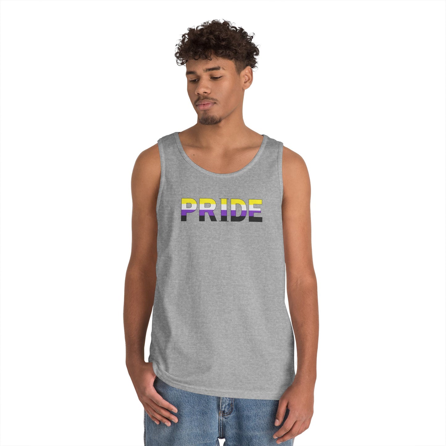 Nonbinary PRIDE Unisex Heavy Cotton Tank Top