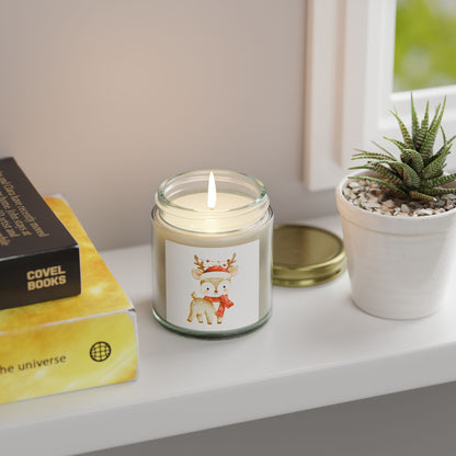 Reindeer Scented Candles, Coconut Apricot Wax (4oz, 9oz)