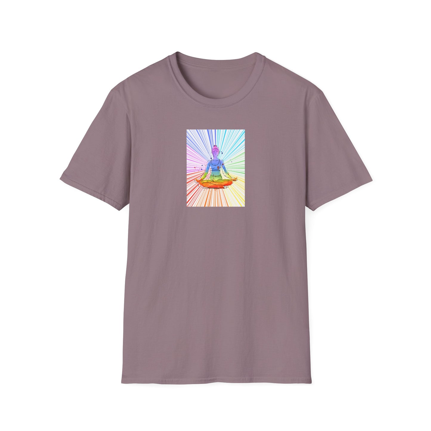 Fractal Rainbow Yoga Unisex Softstyle T-Shirt